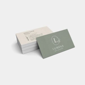 14pt matte finish business cards with smooth non-reflective surface, custom printing in Calgary