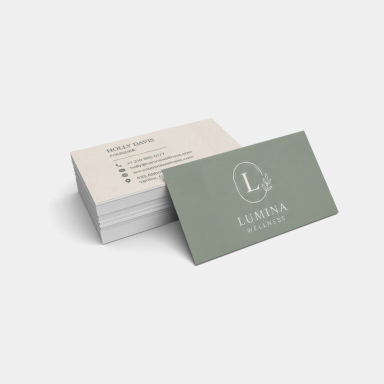 14pt matte finish business cards with smooth non-reflective surface, custom printing in Calgary
