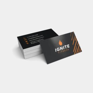 14pt UV high-gloss business cards with vibrant shiny finish, custom printing in Calgary