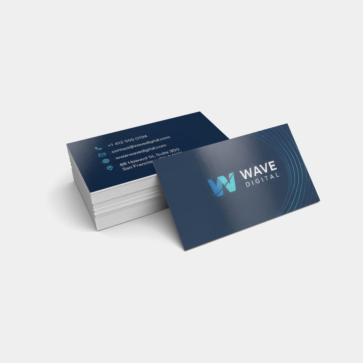 Business Cards, 14pt + AQ Coating 14pt business cards with smooth AQ semi-gloss coating, custom printing in Calgary