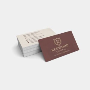 Premium 18pt business cards with soft matte silk lamination, custom printing in Calgary