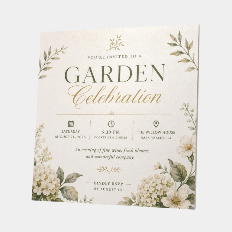 5.8 × 5.8 nvitations Announcements 14pt Pearl Paper