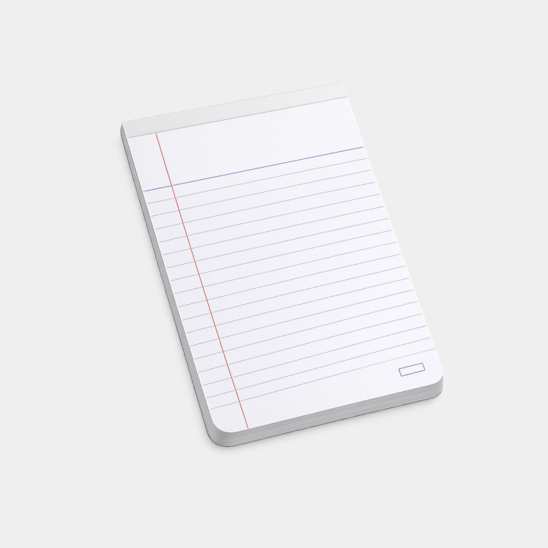 5.5x8.5 Notepads 25 Pages 60lb Uncoated