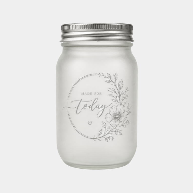 12oz Frosted Mason Jars Glass