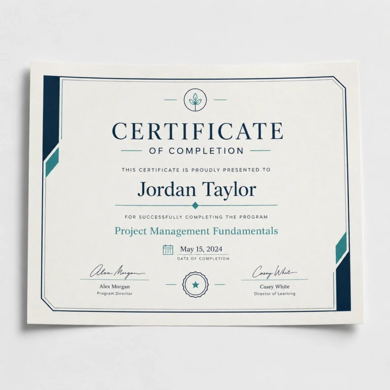 Custom Completion Certificates