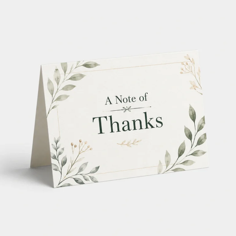 Custom Folded Note Cards