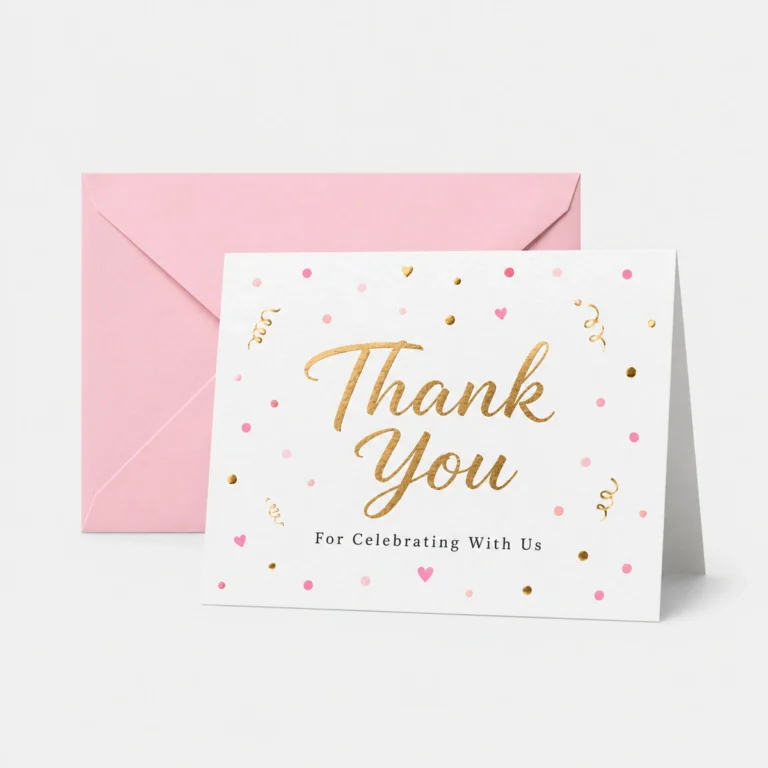 Custom Party Thank You Cards