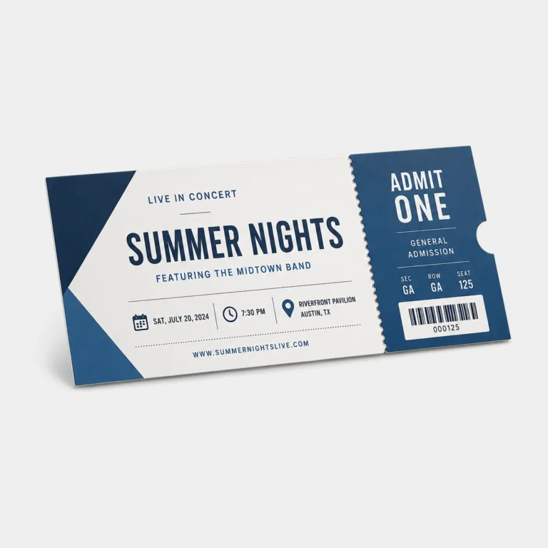Custom Printed Tickets