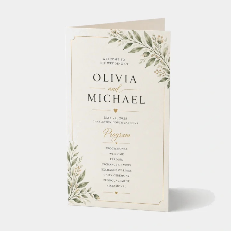 Custom Wedding Programs