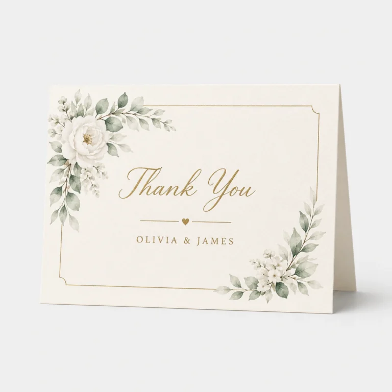 Custom Wedding Thank You Cards