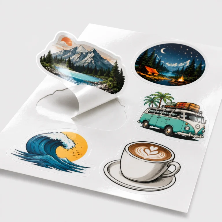 Cut to shape removable decals white vinyl